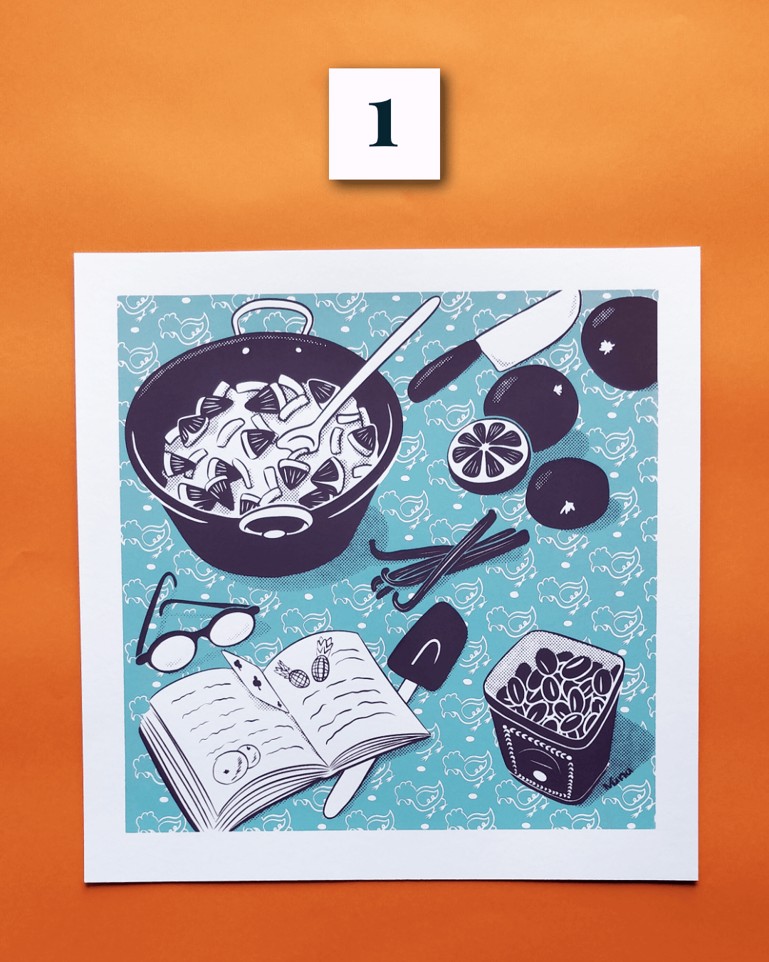 Affiche Confiture - bleu