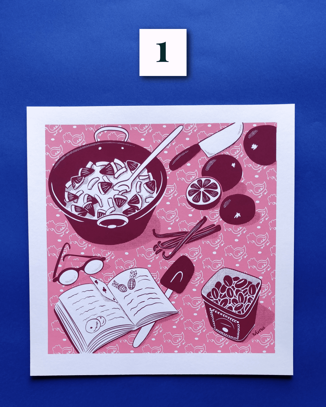 Affiche Confiture - rose