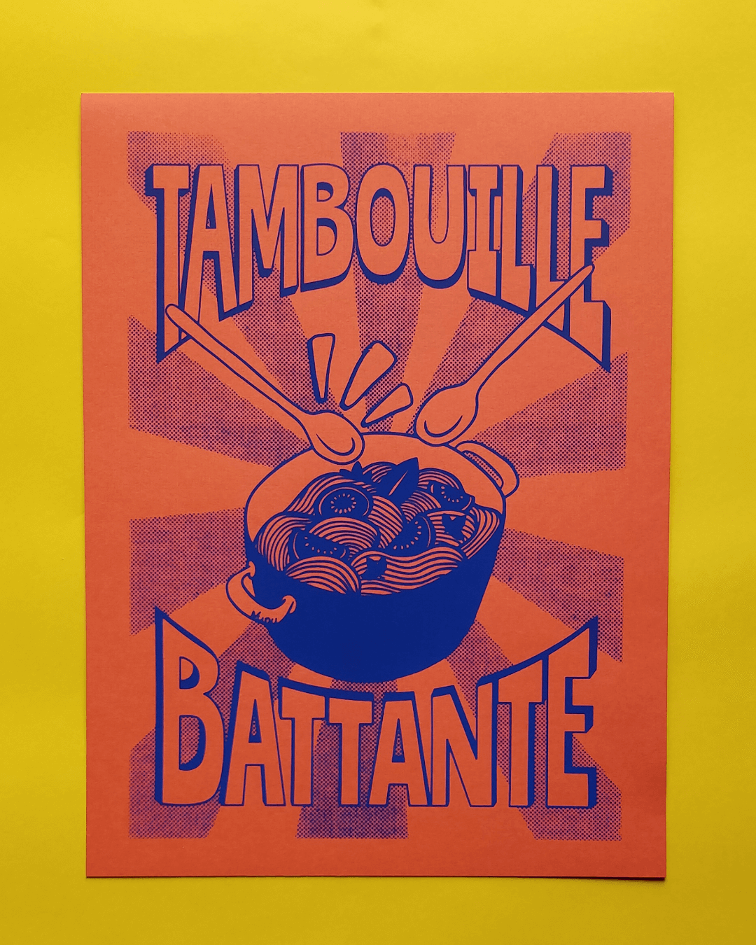 Affiche Tambouille Battante - orange