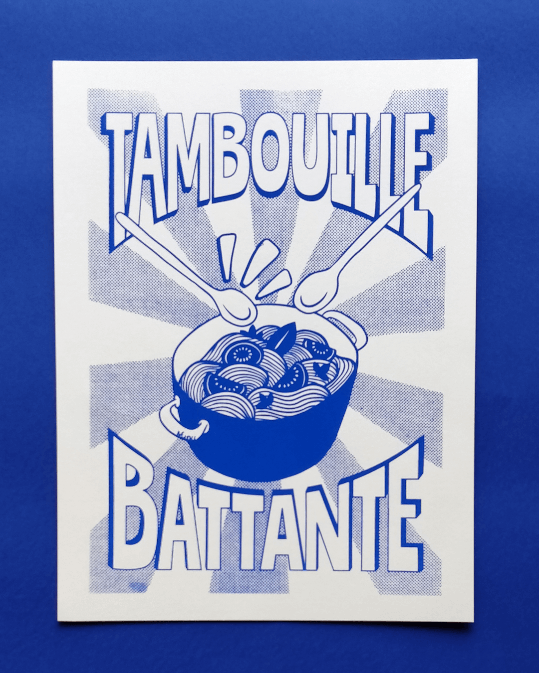 Affiche Tambouille Battante - blanc